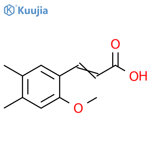 3-(2-methoxy-4,5-dimethylphenyl)prop-2-enoic acid structure