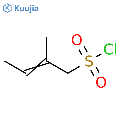 2-methylbut-2-ene-1-sulfonyl chloride structure