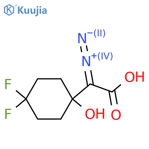 2-diazo-2-(4,4-difluoro-1-hydroxycyclohexyl)acetic acid structure