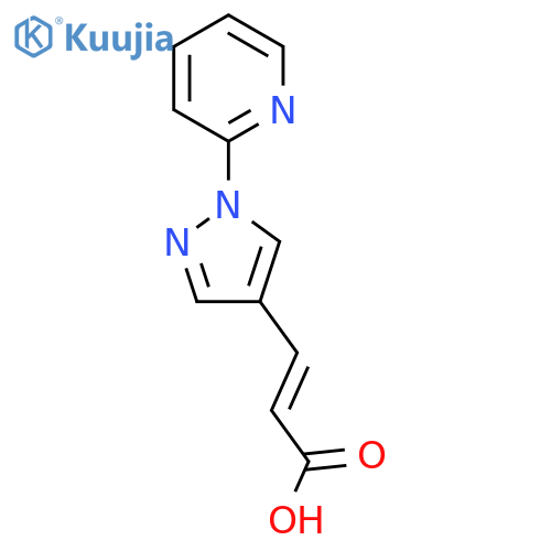 (2E)-3-[1-(pyridin-2-yl)-1H-pyrazol-4-yl]prop-2-enoic acid structure
