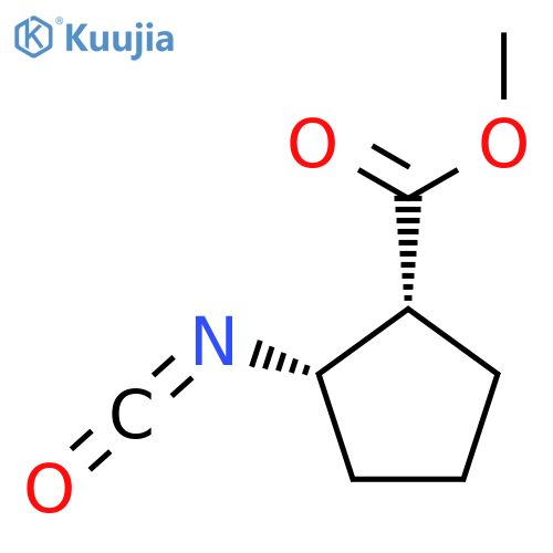 (1R,2S)-2-Isocyanatocyclopentane-1-carboxylic acid methyl ester structure