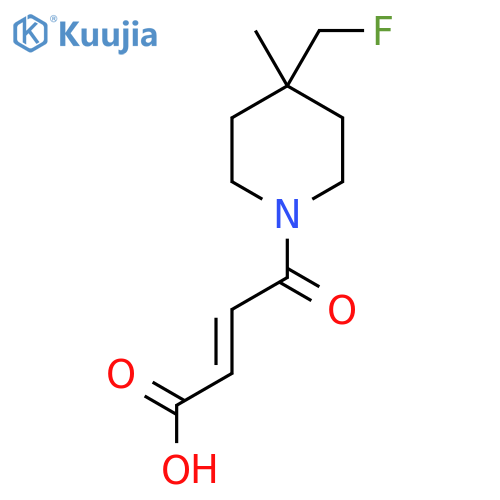 (E)-4-(4-(fluoromethyl)-4-methylpiperidin-1-yl)-4-oxobut-2-enoic acid structure
