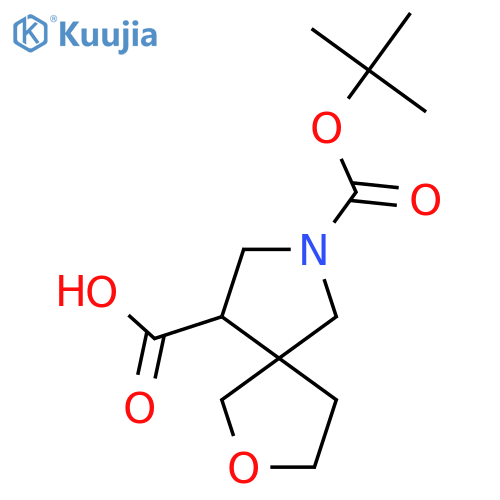 7-(tert-butoxy)carbonyl-2-oxa-7-azaspiro4.4nonane-9-carboxylic acid structure