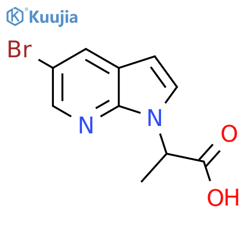 2-{5-bromo-1H-pyrrolo[2,3-b]pyridin-1-yl}propanoic acid structure