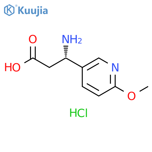 (S)-3-amino-3-(6-methoxypyridin-3-yl)propanoic acid Hydrochloride structure