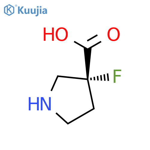 (3R)-3-fluoropyrrolidine-3-carboxylic acid structure