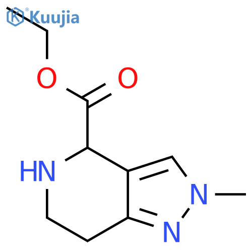 ethyl 2-methyl-2H,4H,5H,6H,7H-pyrazolo4,3-cpyridine-4-carboxylate structure
