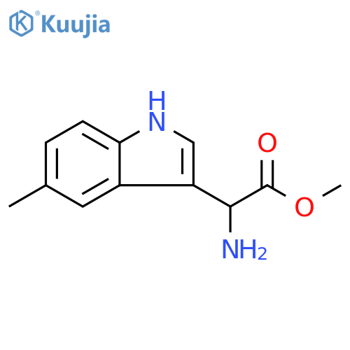 methyl 2-amino-2-(5-methyl-1H-indol-3-yl)acetate structure