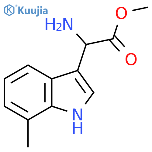 methyl 2-amino-2-(7-methyl-1H-indol-3-yl)acetate structure