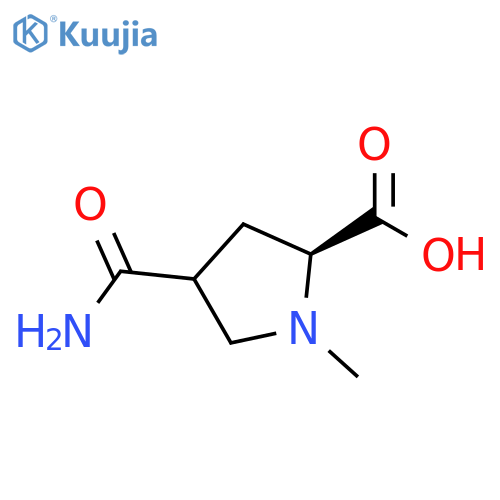 4-carbamoyl-1-methylpyrrolidine-2-carboxylic acid structure