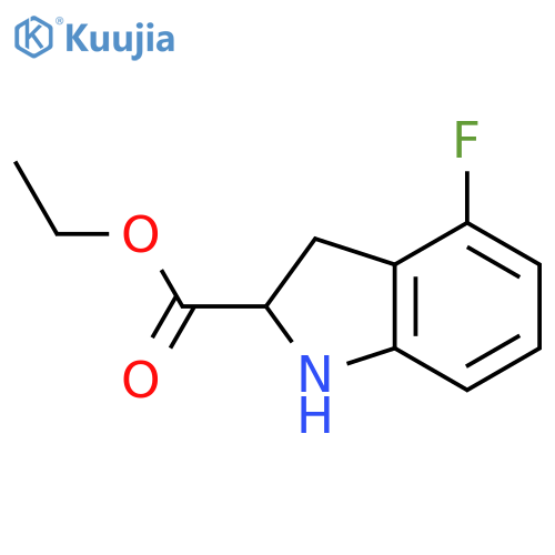 1H-Indole-2-carboxylic acid, 4-fluoro-2,3-dihydro-, ethyl ester structure