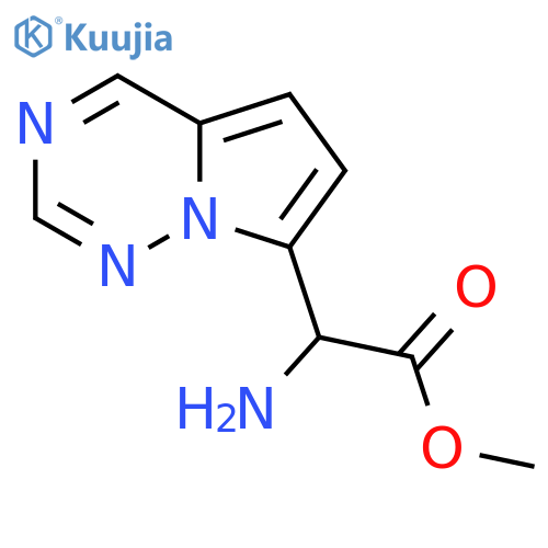 methyl 2-amino-2-{pyrrolo[2,1-f][1,2,4]triazin-7-yl}acetate structure