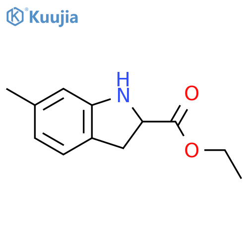 1H-Indole-2-carboxylic acid, 2,3-dihydro-6-methyl-, ethyl ester structure