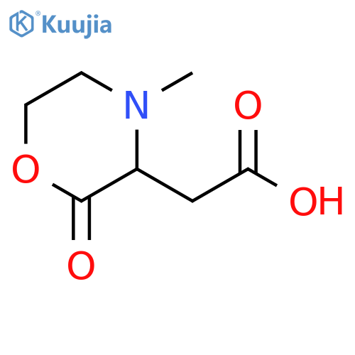 2-(4-methyl-2-oxomorpholin-3-yl)acetic acid structure