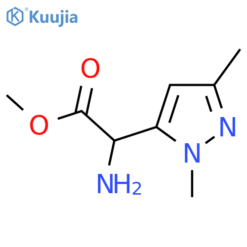 methyl 2-amino-2-(1,3-dimethyl-1H-pyrazol-5-yl)acetate structure