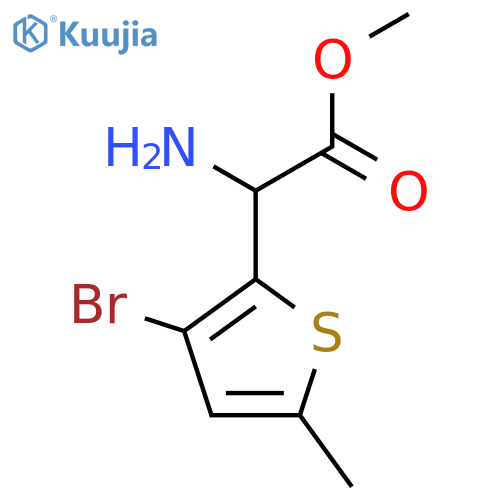 2-Thiopheneacetic acid, α-amino-3-bromo-5-methyl-, methyl ester structure