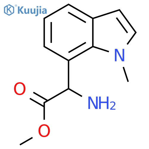 methyl 2-amino-2-(1-methyl-1H-indol-7-yl)acetate structure