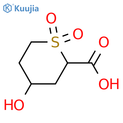 4-hydroxy-1,1-dioxo-1lambda6-thiane-2-carboxylic acid structure