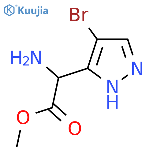 methyl 2-amino-2-(4-bromo-1H-pyrazol-5-yl)acetate structure