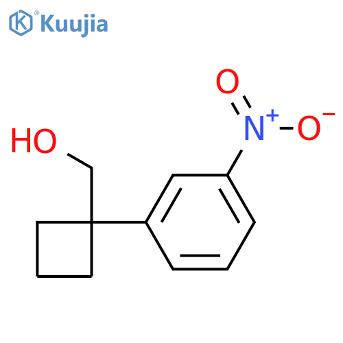 1-(3-nitrophenyl)cyclobutylmethanol structure