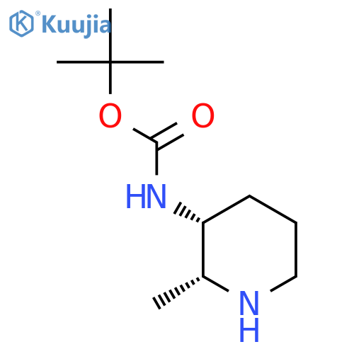 tert-butyl N-cis-2-methyl-3-piperidyl carbamate structure