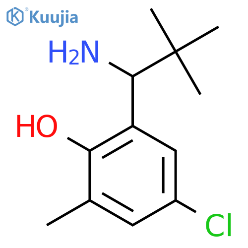2-(1-Amino-2,2-dimethylpropyl)-4-chloro-6-methylphenol structure