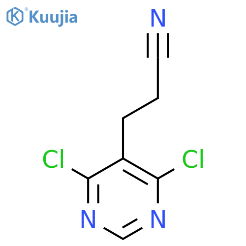 3-(4,6-Dichloropyrimidin-5-yl)propanenitrile structure