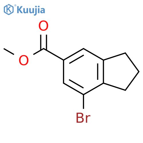 methyl 7-bromoindane-5-carboxylate structure