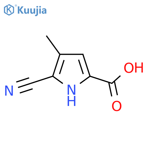 5-cyano-4-methyl-1H-pyrrole-2-carboxylic acid structure