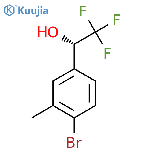 (1S)-1-(4-bromo-3-methylphenyl)-2,2,2-trifluoroethan-1-ol structure