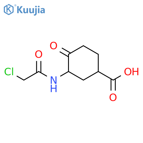 3-(2-chloroacetamido)-4-oxocyclohexane-1-carboxylic acid structure