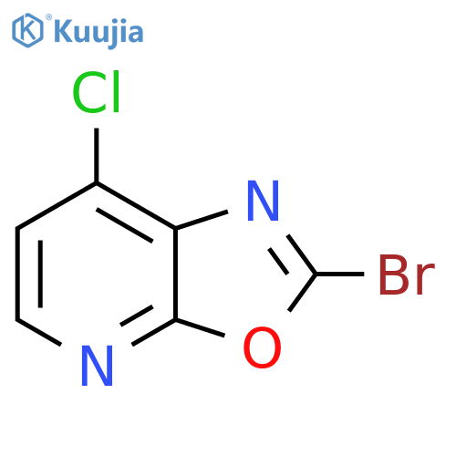 2-bromo-7-chloro-1,3oxazolo5,4-bpyridine structure