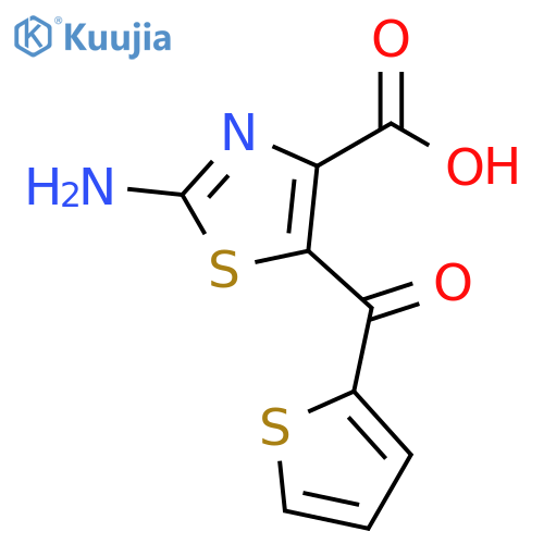 2-amino-5-(thiophene-2-carbonyl)-1,3-thiazole-4-carboxylic acid structure
