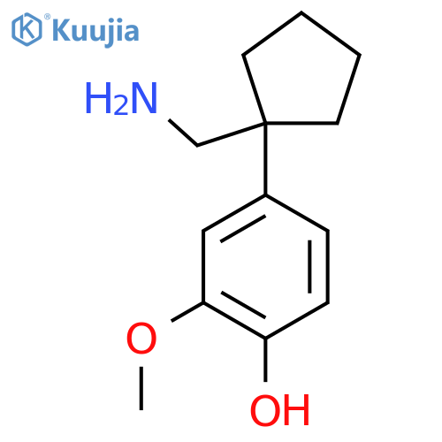 4-1-(aminomethyl)cyclopentyl-2-methoxyphenol structure
