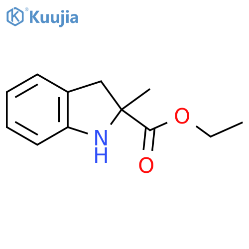 ethyl 2-methyl-2,3-dihydro-1H-indole-2-carboxylate structure