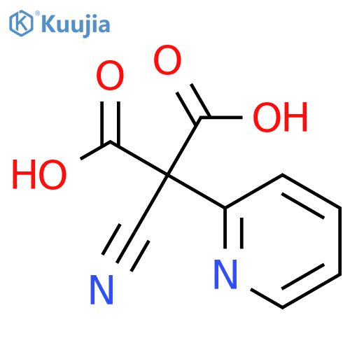 2-cyano-2-(pyridin-2-yl)propanedioic acid structure