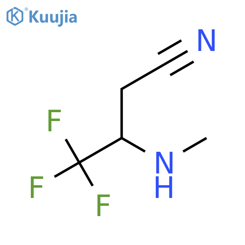 4,4,4-Trifluoro-3-(methylamino)butanenitrile structure