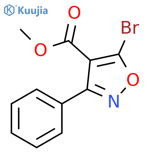 4-Isoxazolecarboxylic acid, 5-bromo-3-phenyl-, methyl ester structure