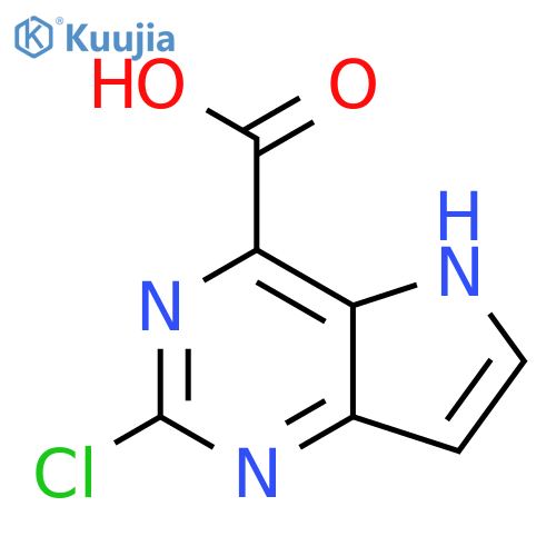 2-chloro-5H-pyrrolo3,2-dpyrimidine-4-carboxylic acid structure