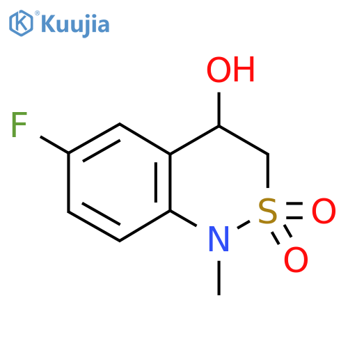 6-fluoro-4-hydroxy-1-methyl-3,4-dihydro-1H-benzo[c][1,2]thiazine 2,2-dioxide structure