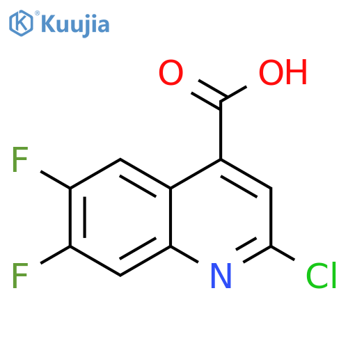 2-chloro-6,7-difluoroquinoline-4-carboxylic acid structure