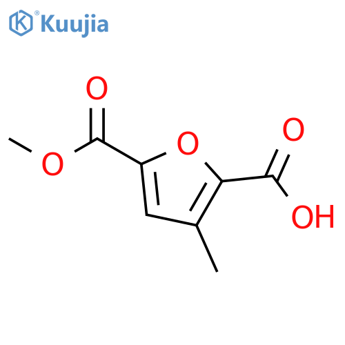 5-(methoxycarbonyl)-3-methylfuran-2-carboxylic acid structure