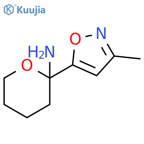 2-(3-methyl-1,2-oxazol-5-yl)oxan-2-amine structure
