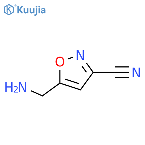 3-Isoxazolecarbonitrile, 5-(aminomethyl)- structure