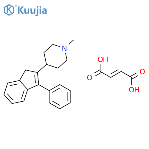 1-methyl-4-(3-phenyl-1H-inden-2-yl)piperidine (2E)-but-2-enedioate structure
