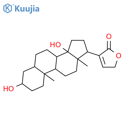 24-Norchol-20(22)-en-21-oicacid, 3,14,23-trihydroxy-, g-lactone, (3b,5b,14b)- structure