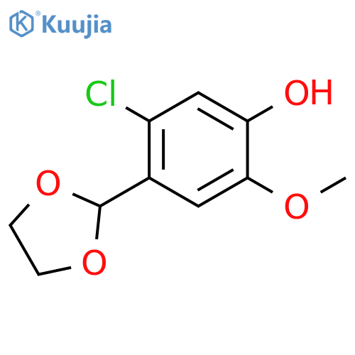 5-chloro-4-(1,3-dioxolan-2-yl)-2-methoxyphenol structure