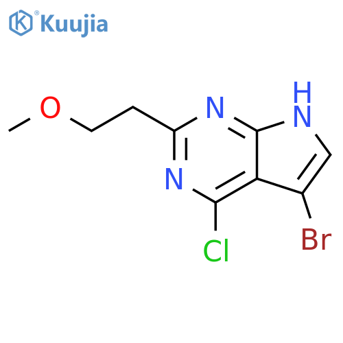 7H-Pyrrolo[2,3-d]pyrimidine, 5-bromo-4-chloro-2-(2-methoxyethyl)- structure