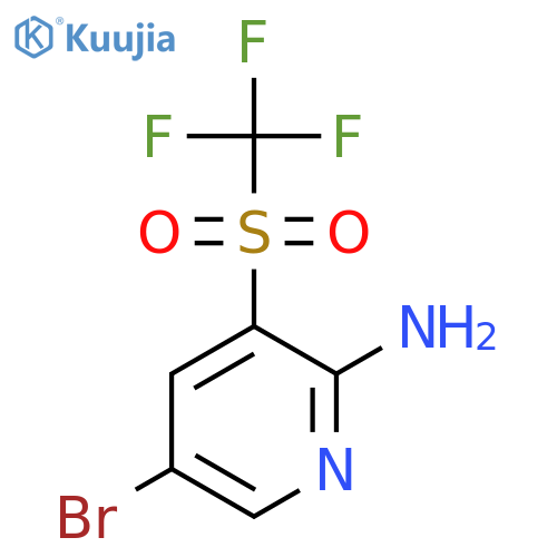 5-Bromo-3-trifluoromethanesulfonylpyridin-2-amine structure