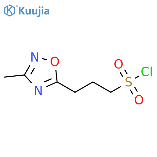 3-(3-methyl-1,2,4-oxadiazol-5-yl)propane-1-sulfonyl chloride structure